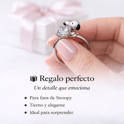 Anillo Snoopy de Plata de Ley 925
